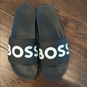 BOSS Black Slide Sandals NEW. Never worn